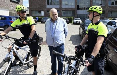 Presentation Of The Bicycle Team Of The Ninove Police-stock-foto