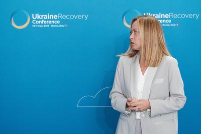 Rome, Ukraine Recovery Conference.-stock-foto
