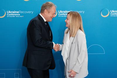 Rome, Ukraine Recovery Conference.-stock-foto
