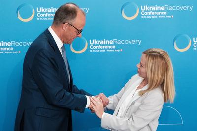 Rome, Ukraine Recovery Conference.-stock-foto