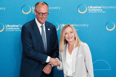 Rome, Ukraine Recovery Conference.-stock-foto