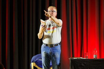 10.07.2025: Uwe Steimle Schauspieler und Kabarettist Uwe Steimle trat im Kulturforum in Pasewalk mit seinem Programm Ges-stock-foto