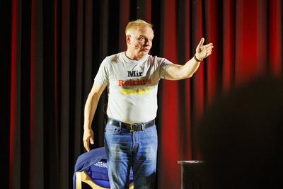 10.07.2025: Uwe Steimle Schauspieler und Kabarettist Uwe Steimle trat im Kulturforum in Pasewalk mit seinem Programm Ges-stock-foto