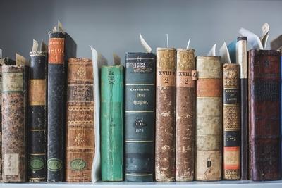 Provenienzforscher Sebastian Finsterwalder Er durchforstet den Bestand der Bibliothek nach NS Raubg-stock-foto