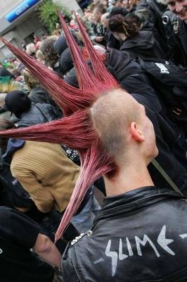 Hannover Chaostage Hannover Nordstadt Punker Polizei Autonome Punkertreffen Chaostage August-stock-foto