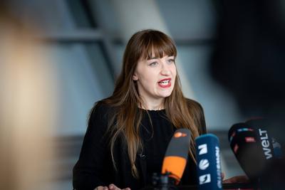 Heidi Reichinnek, Vorsitzende, Fraktion Die Linke-stock-foto