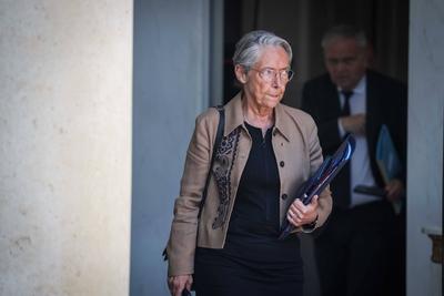 Sortie du Conseil des ministres au palais de l Elysee-stock-foto
