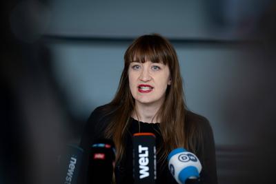 Heidi Reichinnek, Vorsitzende, Fraktion Die Linke-stock-foto