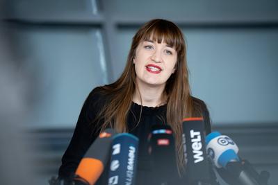 Heidi Reichinnek, Vorsitzende, Fraktion Die Linke-stock-foto