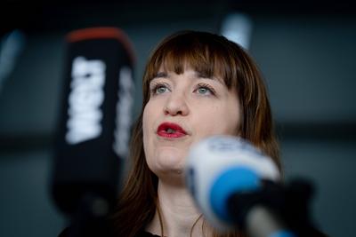 Heidi Reichinnek, Vorsitzende, Fraktion Die Linke-stock-foto