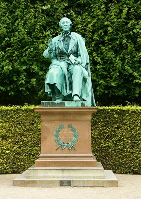Kopenhagen - Statue von Hans Christian Andersen-stock-foto