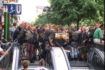 Hannover Chaostage Hannover Nordstadt Punker Polizei Autonome Punkertreffen Chaostage August-stock-foto