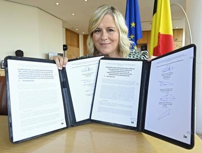 Signing of the Charter for the responsible use of IA in public services-stock-photo