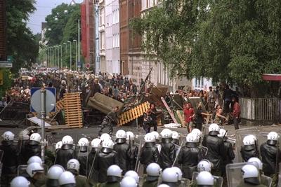 Hannover Chaostage Hannover Nordstadt Punker Polizei Autonome Punkertreffen Chaostage August-stock-foto