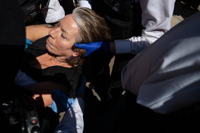 Palestine Action Support Protest in London-stock-foto