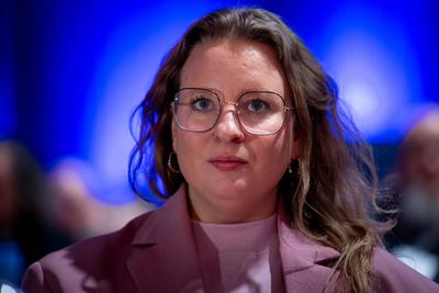 1. Parteitag Buendnis Sahra Wagenknecht - Vernunft und Gerechtigkeit Friederike Benda Vorstand im Portrait beim 1. Parte-stock-foto