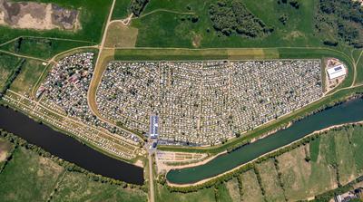 Luftbild, Campingplatz Grav Insel am Rhein, Wohnwagen und Zelte, Wesel, Ruhrgebiet, Niederrhein, Nordrhein-Westfalen, De-stock-photo
