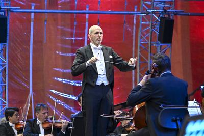 12.07.2025 ? Sommerkonzert der Landesregierung im Luftschiffhangar M?lheim/Essen ? 1.-stock-foto