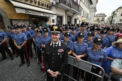 ITALY - POPE LEO XIV  LEADS THE ANGELUS PRAYER AT THE SUMMER RESIDENCE  IN CASTEL GANDOLFO - 2025/7/13-stock-foto