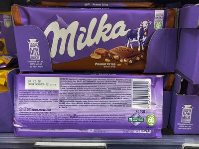 Symbol - Milka Schokolade-stock-foto