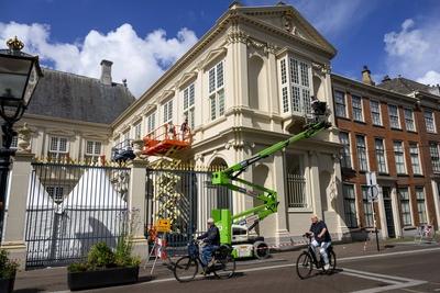 Noordeinde Palace and Royal Stables open to the public, Den Haag, The Netherlands-stock-photo