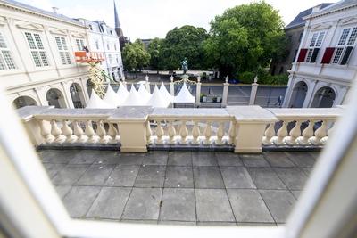 Noordeinde Palace and Royal Stables open to the public, Den Haag, The Netherlands-stock-photo