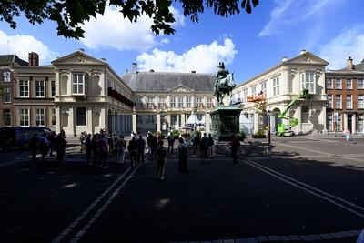 Noordeinde Palace and Royal Stables open to the public, Den Haag, The Netherlands-stock-photo