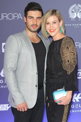 Fashion2Night 23.08.2016 Schauspielerin Wolke Hegenbarth + Freund Oliver Vaid an Bord der MS Europa 2 am Cruise Terminal-stock-foto