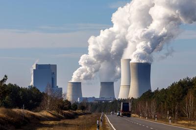 Braunkohlekraftwerk Boxberg-stock-foto