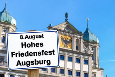 August 7, 2024: Symbolic image of a public holiday in Augsburg, Bavaria, on August 8. The Augsburg High Peace Festival.-stock-foto