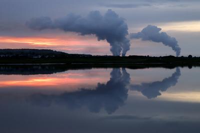 RWE-Kraftwerke Niederau?em und Neurath-stock-foto