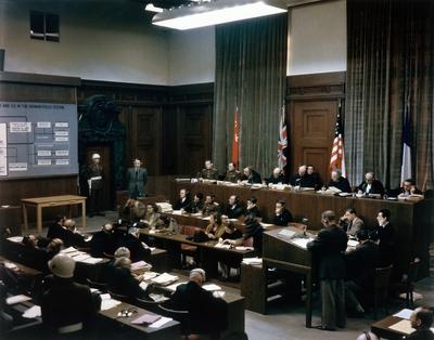 International Military Tribunal (IMT) November 20, 1945 - October 1, 1946 Court House, Room 600 (Justizgeb?ude, F?rther-stock-foto