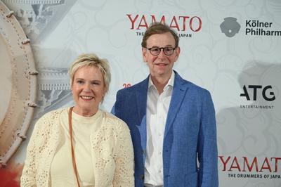 Moderatorin Birgit Lechtermann und ihr Mann Ingo Kersting-stock-foto