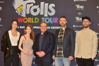 PHC Trolls World Tour Anna Kendrick, Justin Timberlake, Lena Meyer-Landrut, Mark Forster, Regisseur Walt Dohrn Photocal-stock-foto