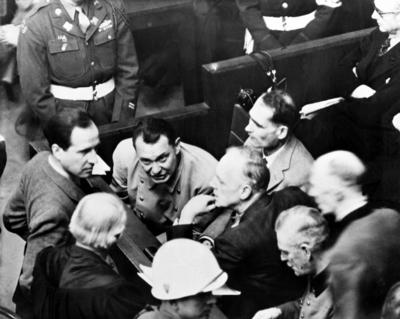 International Military Tribunal (IMT) November 20, 1945 - October 1, 1946 The defendants Hermann G?ring, Karl D?nitz, Wi-stock-foto