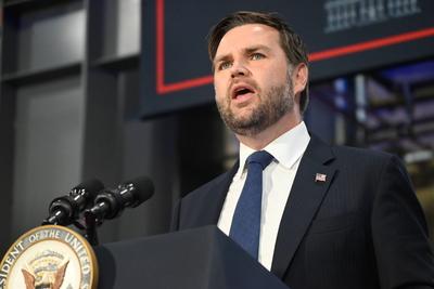 Vice president of the united states jd vance speaks on the ?one big beautiful bill? at don?s machine shop in west pittston, pennsylvania-stock-photo