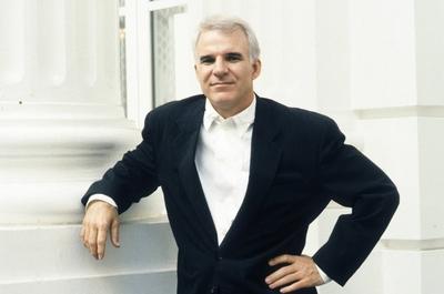Steve Martin (Schauspieler) 09/87 rag Steve Martin im September 1987 w?hrend einer Presse-Pr?sentation seines Filmes Ro-stock-foto