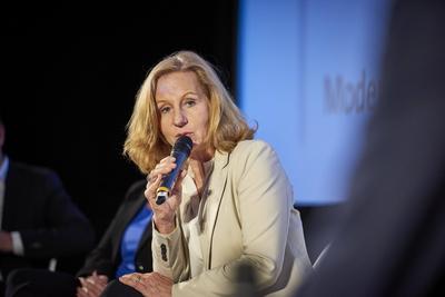 Patricia Schlesinger Deutschland, Berlin: Deutscher Produzententag der Allianz Deutscher Produzenten - Film & Fernsehen-stock-photo