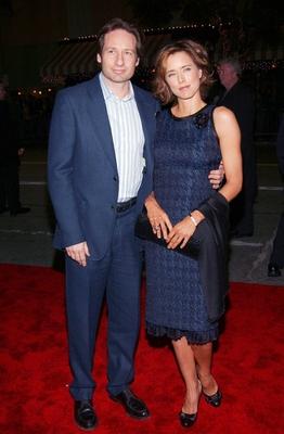 Schauspielerin Tea Leoni mit Ehemann Schauspieler David Duchovny (beide USA) anl?sslich der Filmpremiere von FUN WITH D-stock-photo