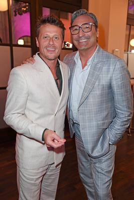 Roman Knizka, Mousse T. bei PEEM?LLERS HEIMAT-TALK im Humboldt Carre in Berlin am 17.07.2025 *** Roman Knizka, Mousse T-stock-foto