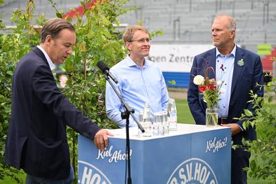 17.07.2025, 5 Jahre Willer.Wald ? Jubil?umsfeier im Holstein-Stadion mit Ministerpr?sident Daniel G?nther-stock-foto