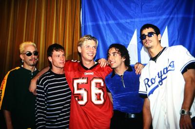 Backstreet Boys, amerikanische Boygroup, Deutschland um 1997. Copyright: HartwigxValdmanis Nur redaktionelle Nutzung. Ed-stock-foto