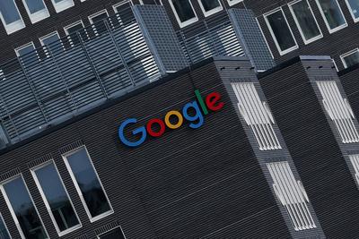 Schriftzug / Logo des Unternehmens Google-stock-foto