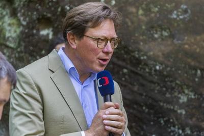 Pressetermin zur Wiedereröffnung der Edmundsklamm im Nationalpark Böhmische Schweiz-stock-foto