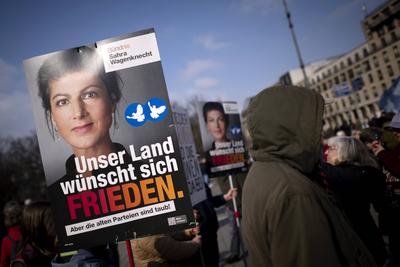 Friedensdemonstration-stock-foto