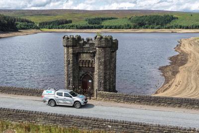 United Kingdom reservoir levels drop as the summer drought continues-stock-foto