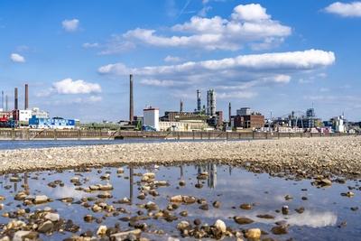 Niedrigwasser Rhein-stock-foto