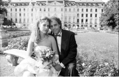 Olivia Pascal und Christian Kohlund in Die Schwarzwald- Klinik (ZDF) 06/88 dar Olivia Pascal und Christian Kohlund in D-stock-foto