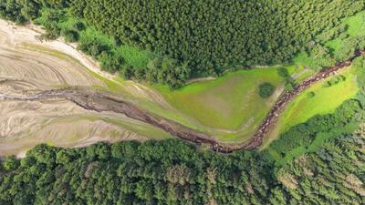 United Kingdom reservoir levels drop as the summer drought continues-stock-foto