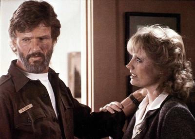 Kris Kristofferson, Tess Harper Bob (Kris Kristofferson) glaubt, dass Ellen (Tess Harper) weiss, wer der Besitzer des G-stock-foto